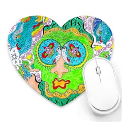 Supersonic Cosmic Galaxy Eyes Heart Mousepads by chellerayartisans