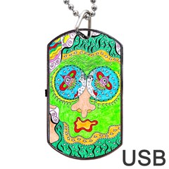 Supersonic Cosmic Galaxy Eyes Dog Tag Usb Flash (two Sides) by chellerayartisans