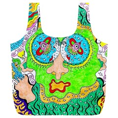 Supersonic Cosmic Galaxy Eyes Full Print Recycle Bag (xl) by chellerayartisans