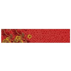 Red Flowers On Red Print Background By Flipstylez Designs Small Flano Scarf