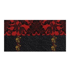 Red And Black Leather Red Lace By Flipstylez Designs Satin Wrap by flipstylezfashionsLLC