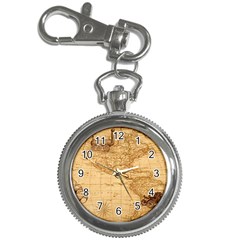 Map Discovery America Ship Train Key Chain Watches