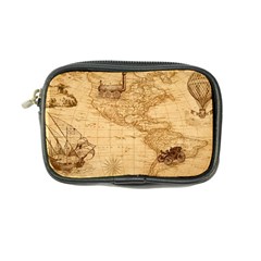 Map Discovery America Ship Train Coin Purse