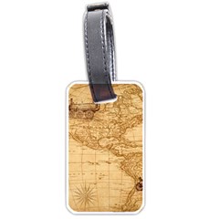 Map Discovery America Ship Train Luggage Tags (One Side) 