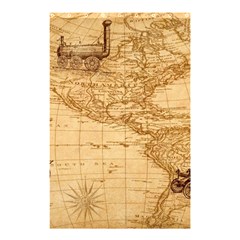 Map Discovery America Ship Train Shower Curtain 48  x 72  (Small) 