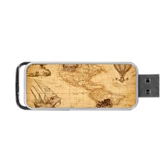 Map Discovery America Ship Train Portable USB Flash (One Side)