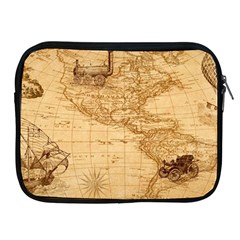 Map Discovery America Ship Train Apple iPad 2/3/4 Zipper Cases