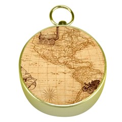 Map Discovery America Ship Train Gold Compasses