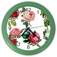 Roses 1770165 1920 Color Wall Clock by vintage2030