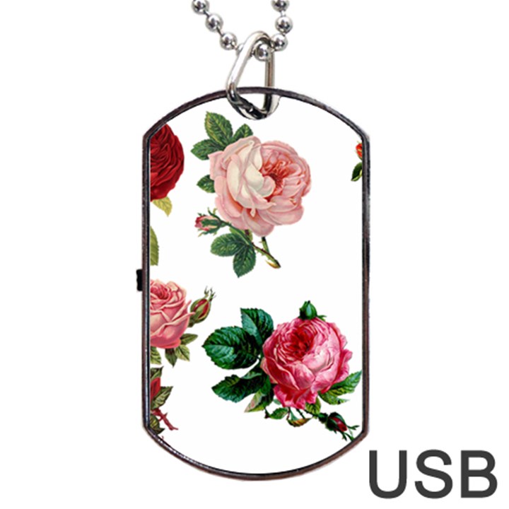 Roses 1770165 1920 Dog Tag USB Flash (One Side)