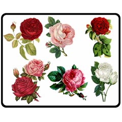 Roses 1770165 1920 Double Sided Fleece Blanket (medium)  by vintage2030