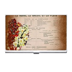 Letter Floral Business Card Holder by vintage2030