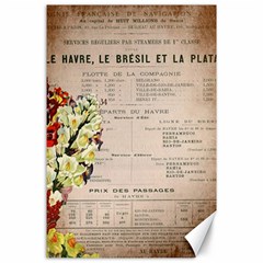 Letter Floral Canvas 24  X 36  by vintage2030