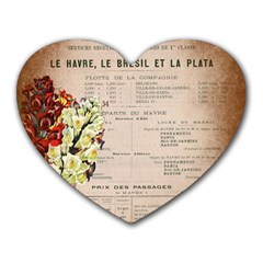 Letter Floral Heart Mousepads by vintage2030