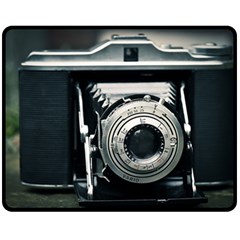 Photo Camera Fleece Blanket (medium)  by vintage2030