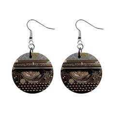 Typewriter Mini Button Earrings