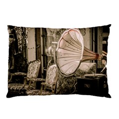 Flea Market Redord Player Pillow Case by vintage2030