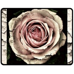 Vintage Rose Double Sided Fleece Blanket (medium)  by vintage2030