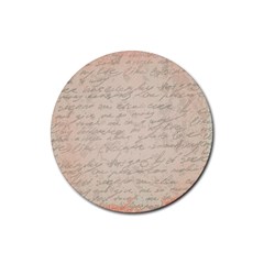 Letter Rubber Coaster (round)  by vintage2030