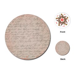 Letter Playing Cards (round) by vintage2030