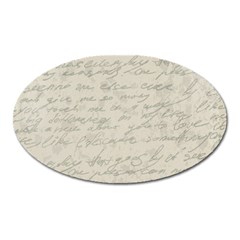 Handwritten Letter 2 Oval Magnet by vintage2030