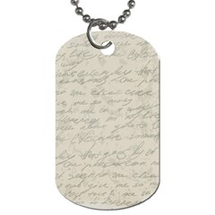 Handwritten Letter 2 Dog Tag (one Side) by vintage2030