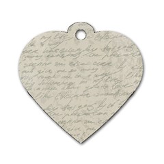 Handwritten Letter 2 Dog Tag Heart (one Side) by vintage2030