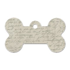 Handwritten Letter 2 Dog Tag Bone (one Side) by vintage2030