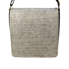 Handwritten Letter 2 Flap Closure Messenger Bag (l) by vintage2030