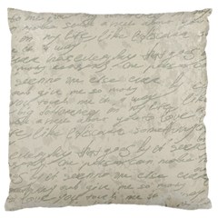 Handwritten Letter 2 Large Flano Cushion Case (one Side) by vintage2030