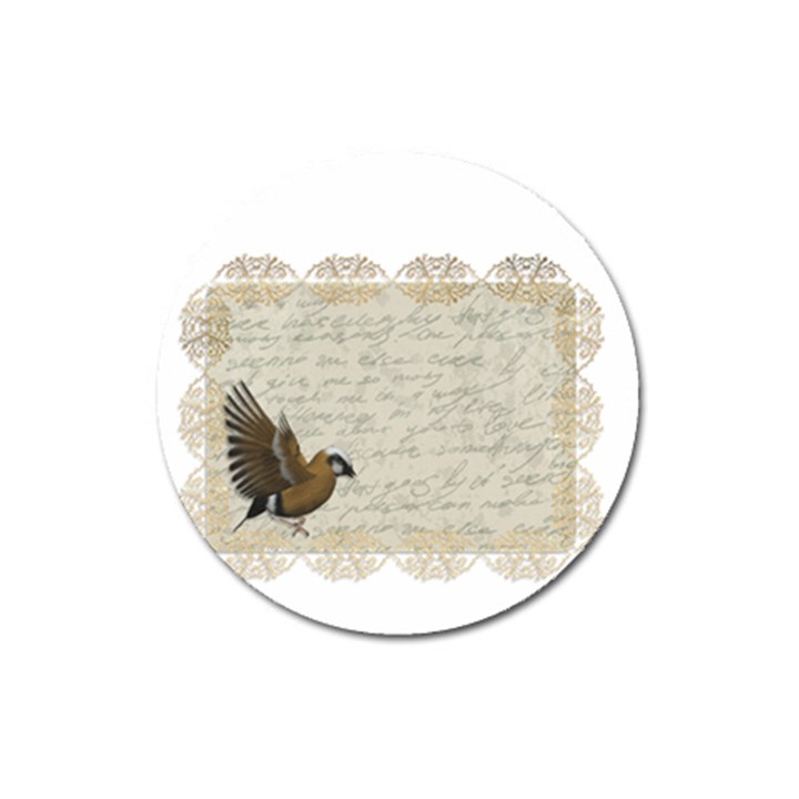 Tag Bird Magnet 3  (Round)