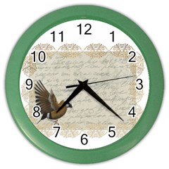 Tag Bird Color Wall Clock by vintage2030