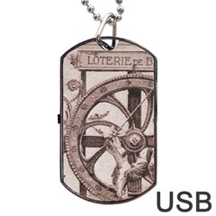 Lottery Dog Tag Usb Flash (two Sides) by vintage2030