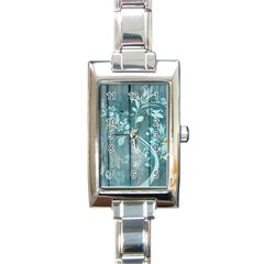 Green Tree Rectangle Italian Charm Watch