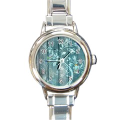 Green Tree Round Italian Charm Watch