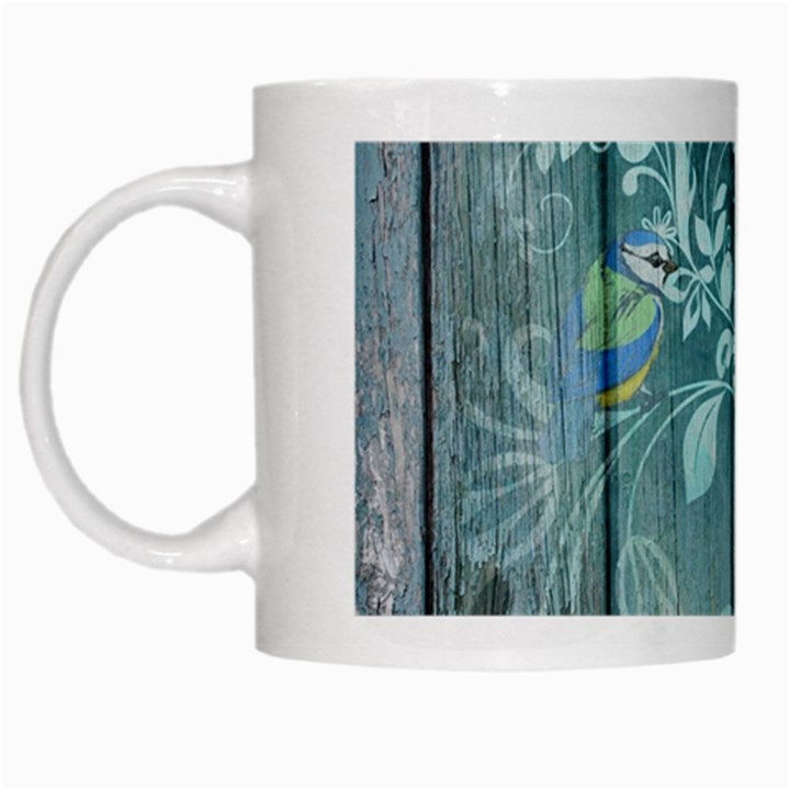 Green Tree White Mugs