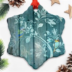 Green Tree Snowflake Ornament (Two Sides)