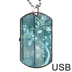 Green Tree Dog Tag USB Flash (One Side)