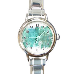 Splash Teal Round Italian Charm Watch by vintage2030