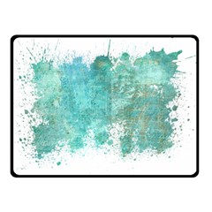 Splash Teal Double Sided Fleece Blanket (small)  by vintage2030