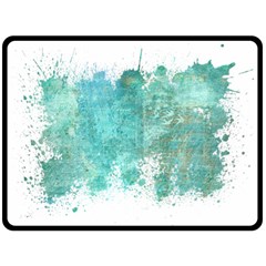 Splash Teal Double Sided Fleece Blanket (large)  by vintage2030