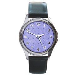 Dot Blue Round Metal Watch