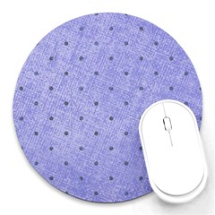 Dot Blue Round Mousepads by vintage2030