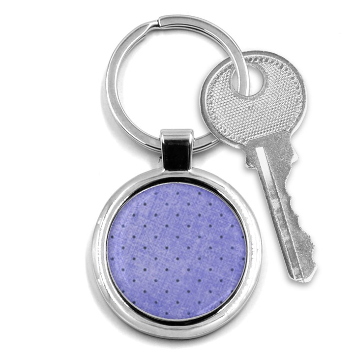 Dot Blue Key Chains (Round) 