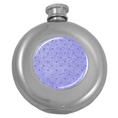 Dot Blue Round Hip Flask (5 Oz) by vintage2030