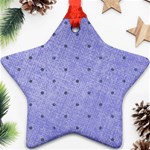 Dot Blue Star Ornament (Two Sides) Front