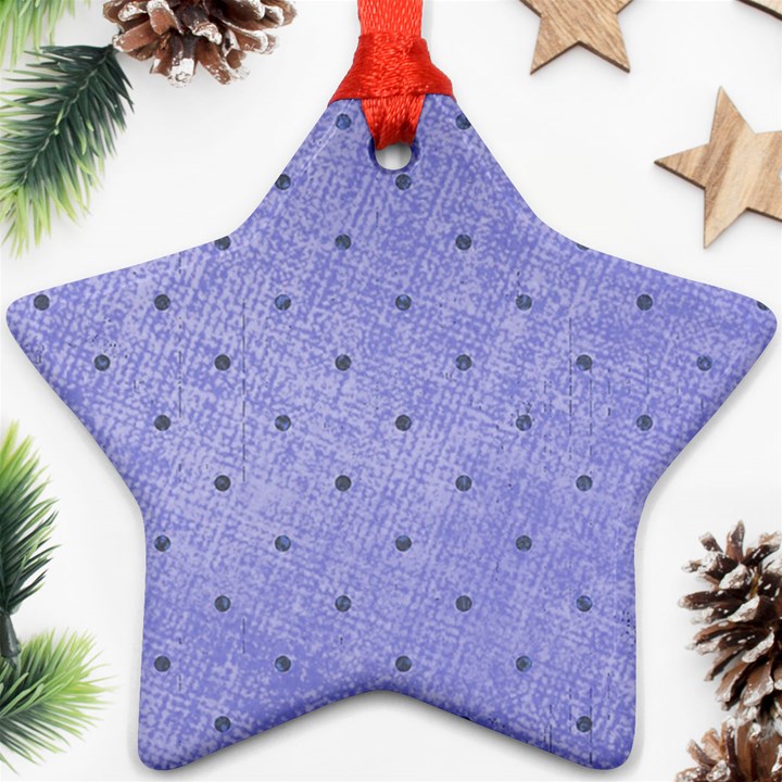 Dot Blue Star Ornament (Two Sides)