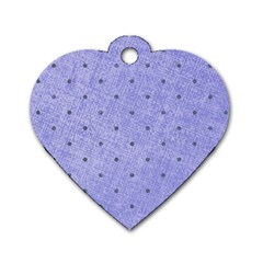 Dot Blue Dog Tag Heart (Two Sides)