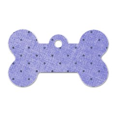 Dot Blue Dog Tag Bone (two Sides) by vintage2030