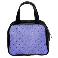 Dot Blue Classic Handbag (two Sides) by vintage2030